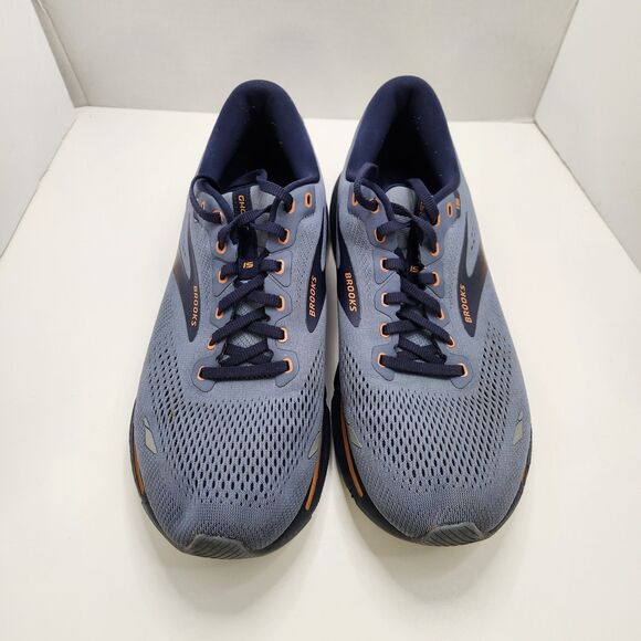 Brooks Ghost 15 Men\'s Size 12 D Flintstone Peacoat Oak Running Shoes 1103931D025